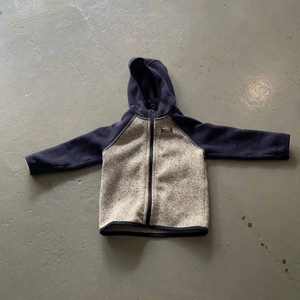 LL.Bean soft zip-up jacket, great condition, 3T